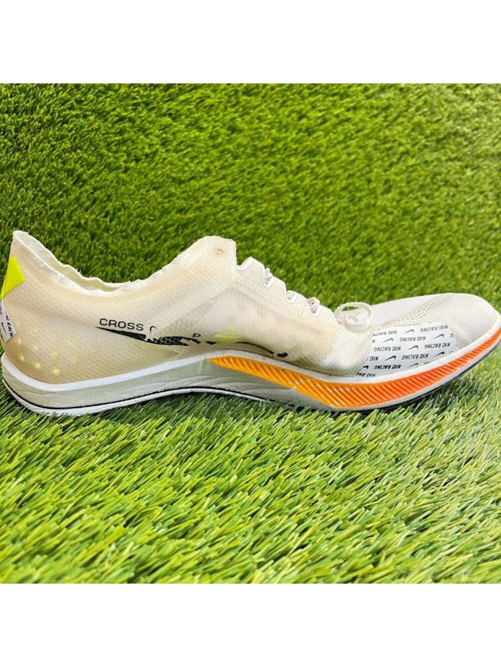 Nike ZoomX Dragonfly XC Mens Size 11.5 White Orange Running Track & Field Spikes - Picture 8 of 14